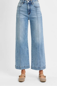 High Rise Crop Wide Leg Jeans