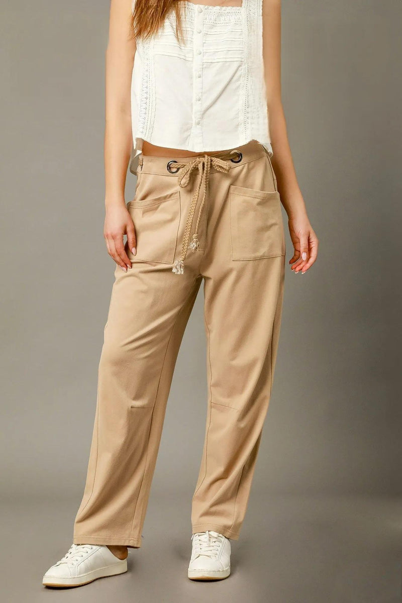 Cargo-Inspired Drawstring Pants