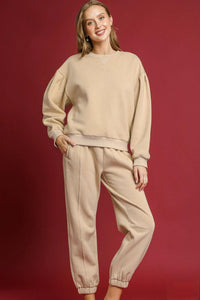 Fleece Jogger Pants with Drawstring