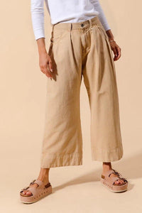 Mid Rise Wide Leg Chino Pants