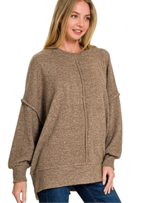 Brushed Melange Hacci Oversized Sweater