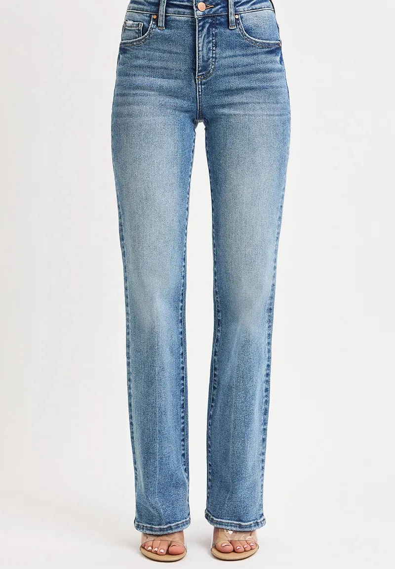 Tummy Control High Rise Straight Jeans