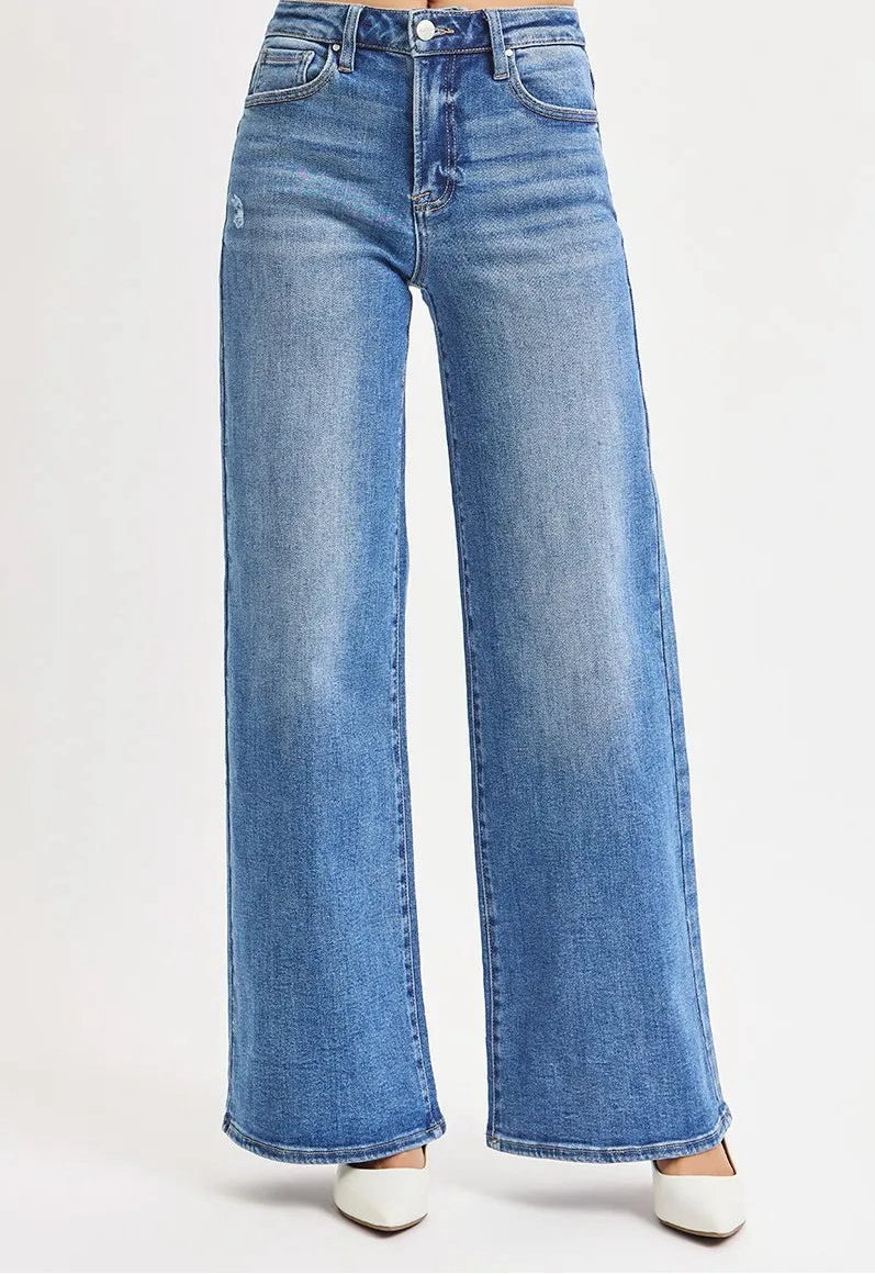 High Rise Wide Leg Jeans