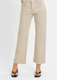 Tummy Control Mid Rise Ankle Straight Jeans