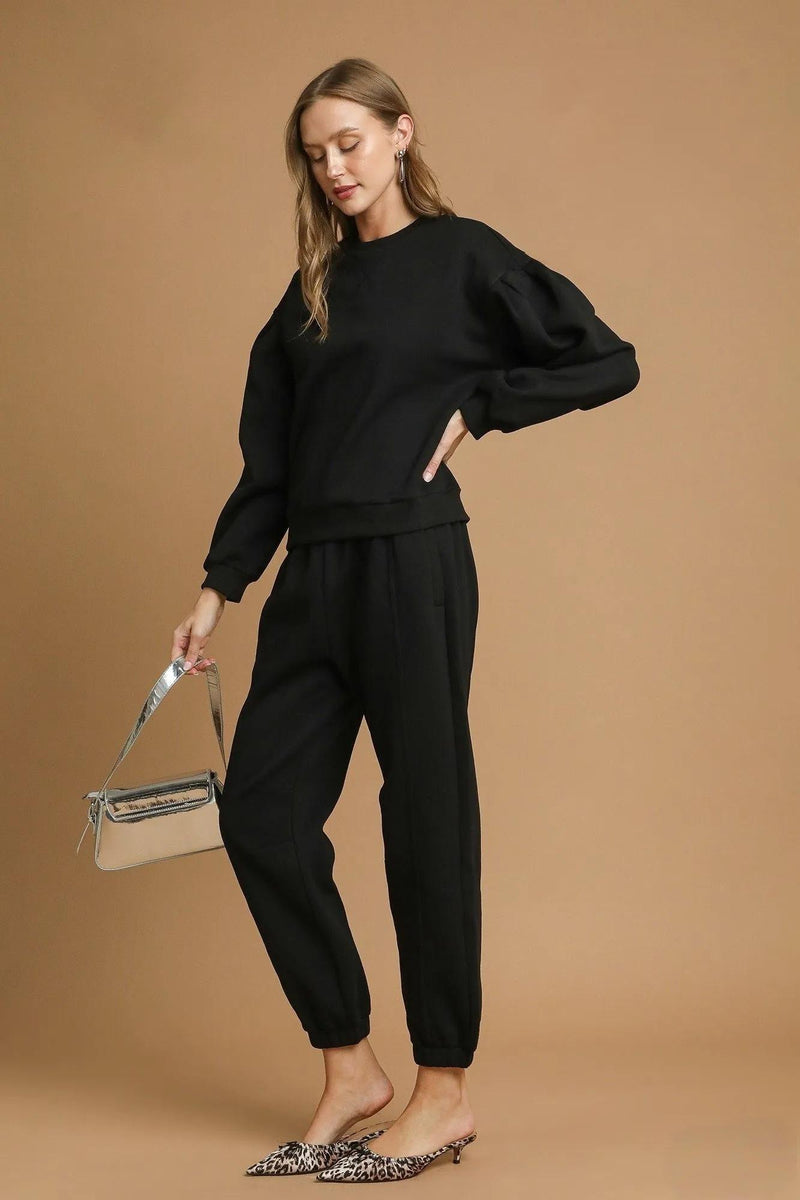 Fleece Jogger Pants with Drawstring