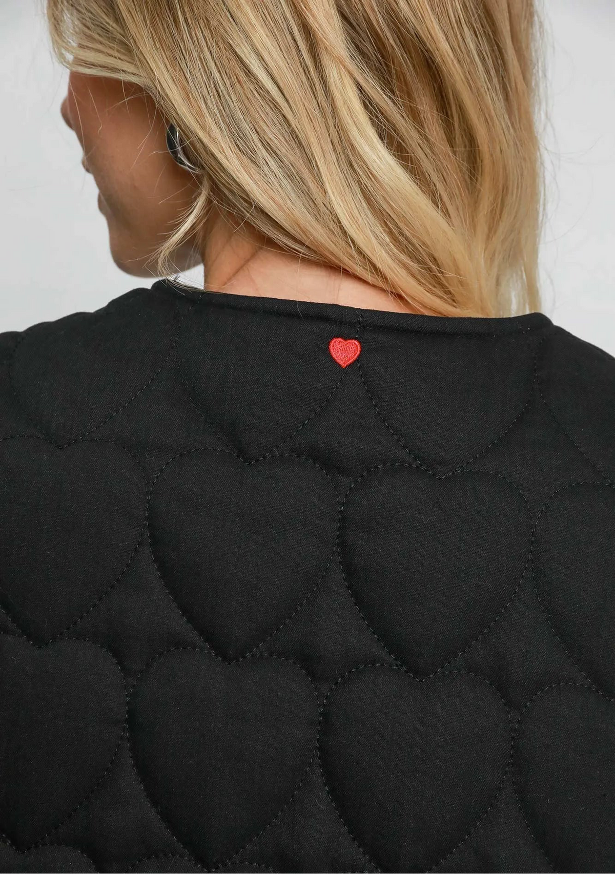 Heart Quilted Tie-Front Vest