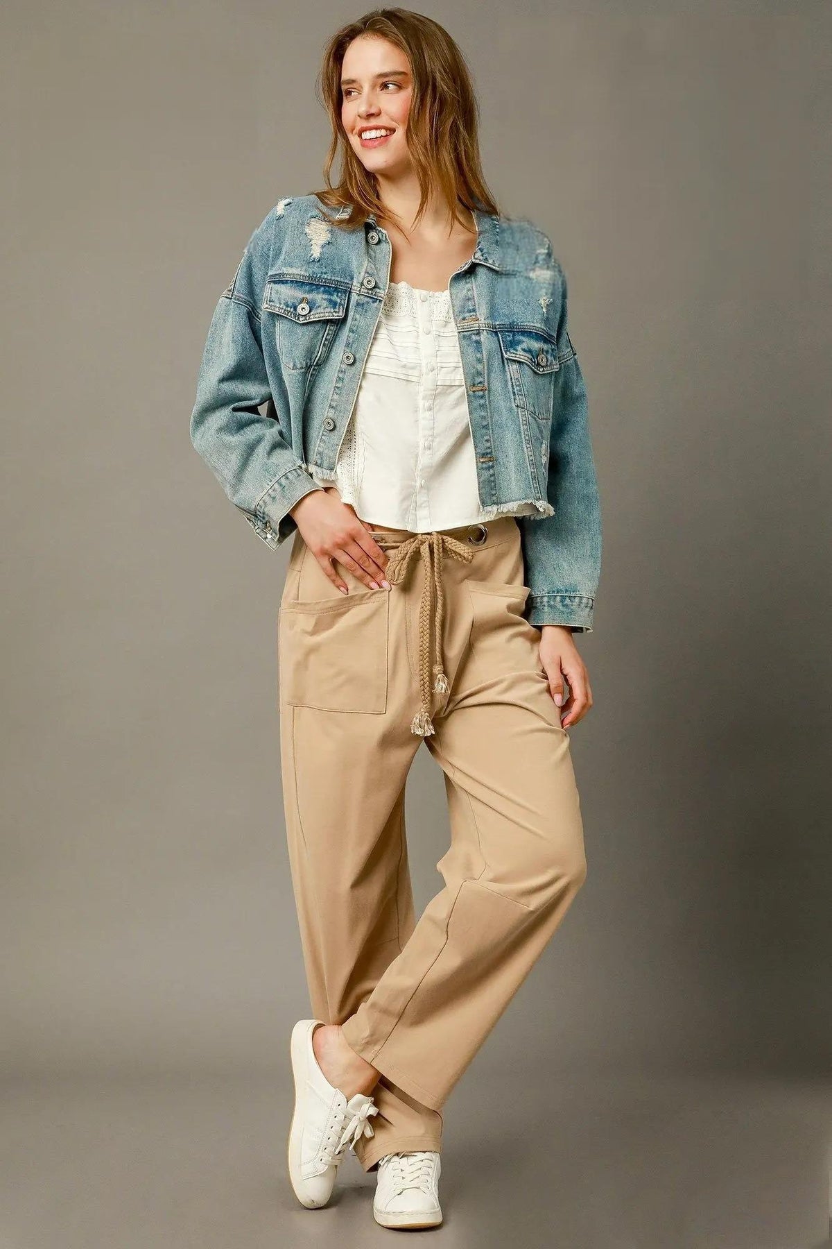 Cargo-Inspired Drawstring Pants