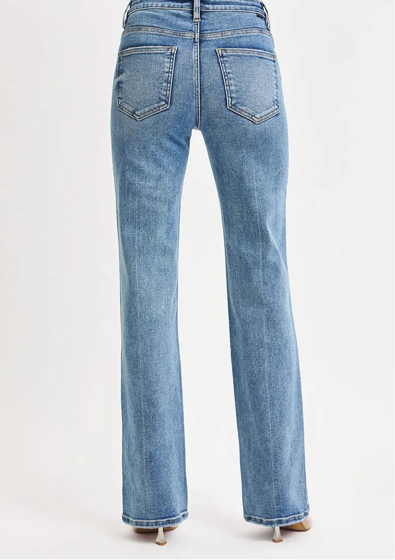 Tummy Control High Rise Straight Jeans