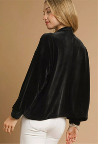 Ribbed Drawstring Hem Knit Top