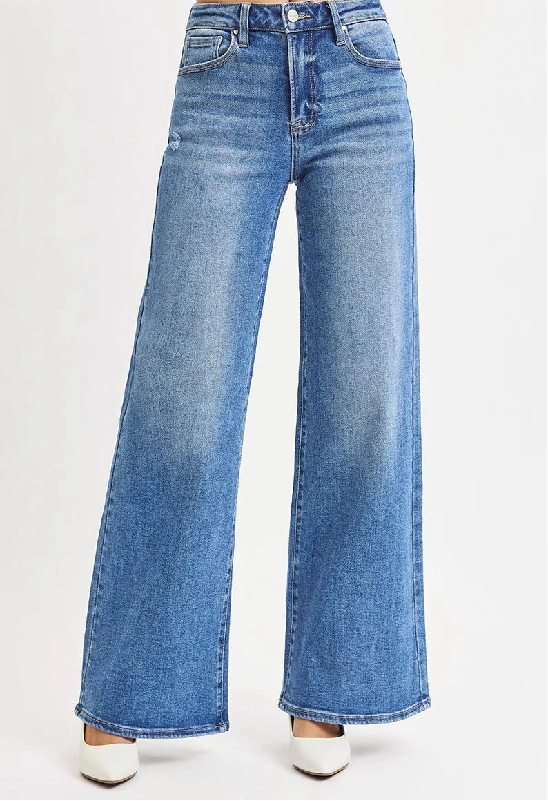 High Rise Wide Leg Jeans