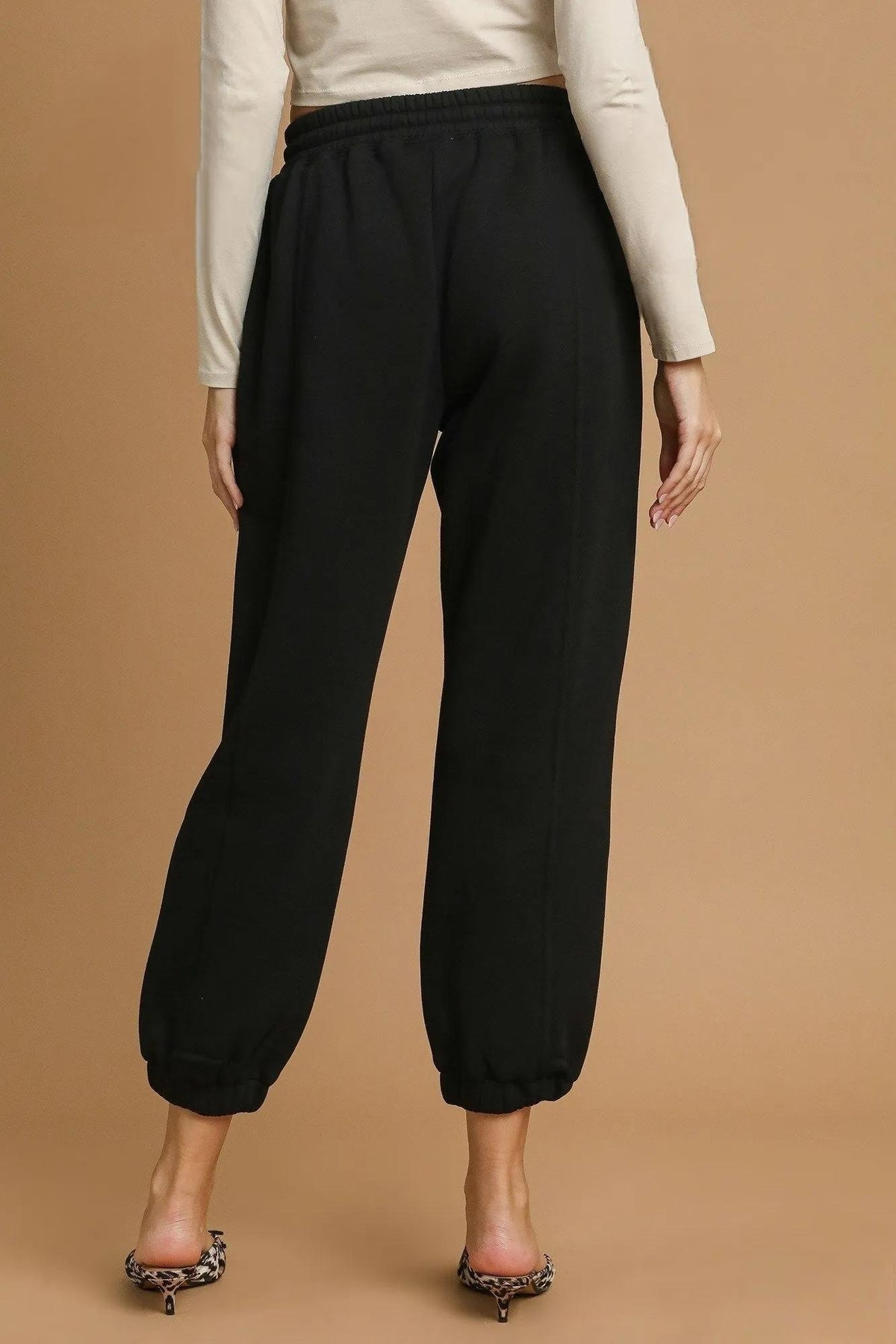 Fleece Jogger Pants with Drawstring