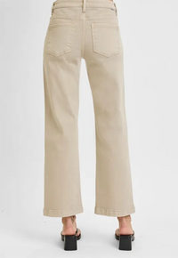 Tummy Control Mid Rise Ankle Straight Jeans