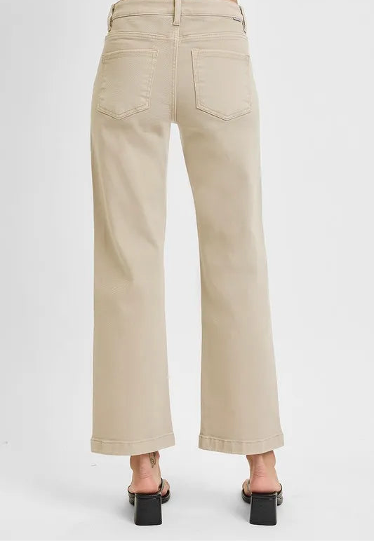 Tummy Control Mid Rise Ankle Straight Jeans