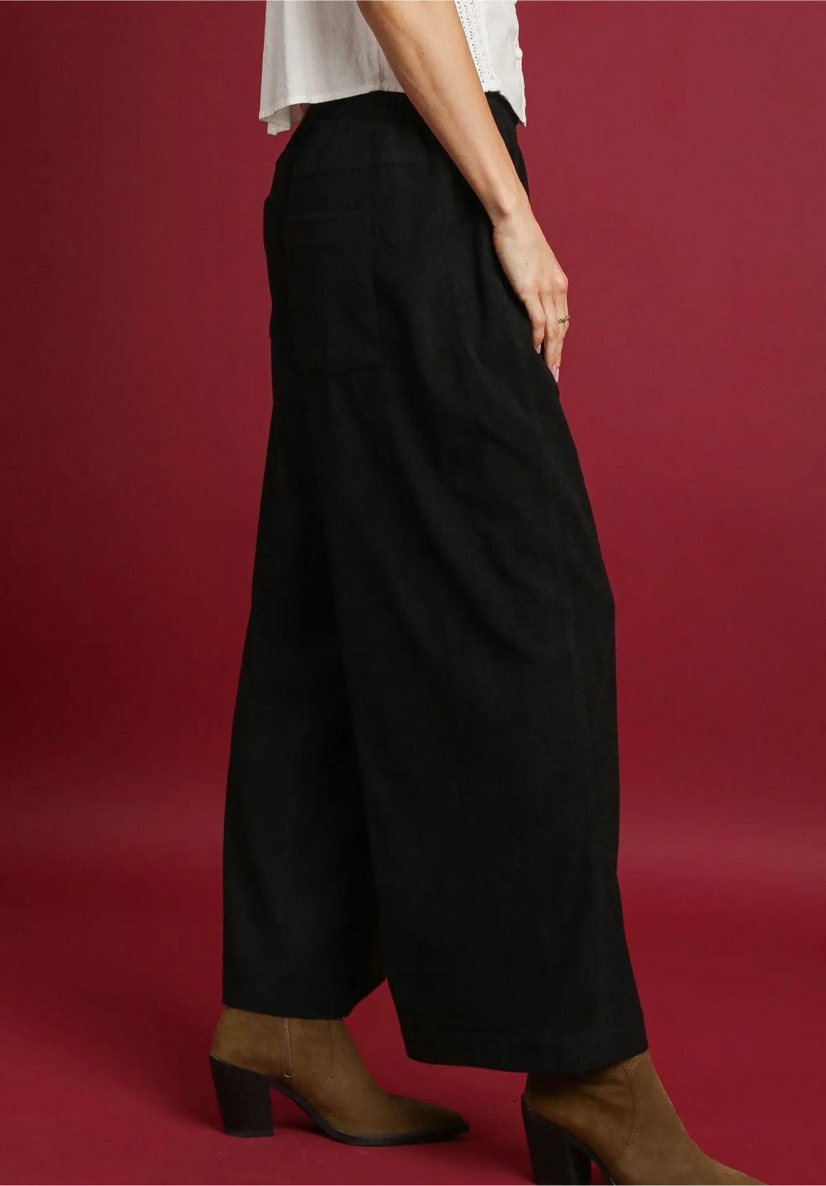 Wide-Leg Corduroy Pants