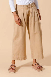 Mid Rise Wide Leg Chino Pants