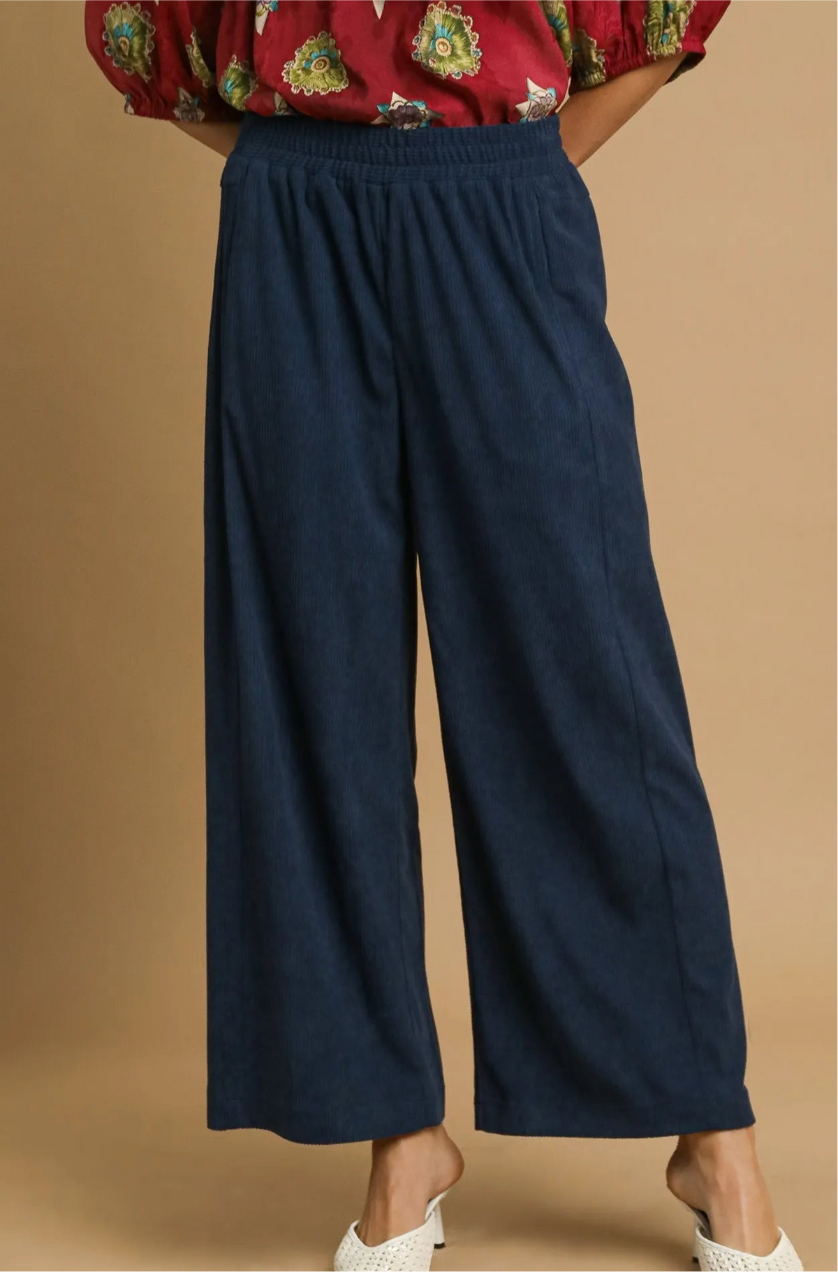 Wide-Leg Corduroy Pants