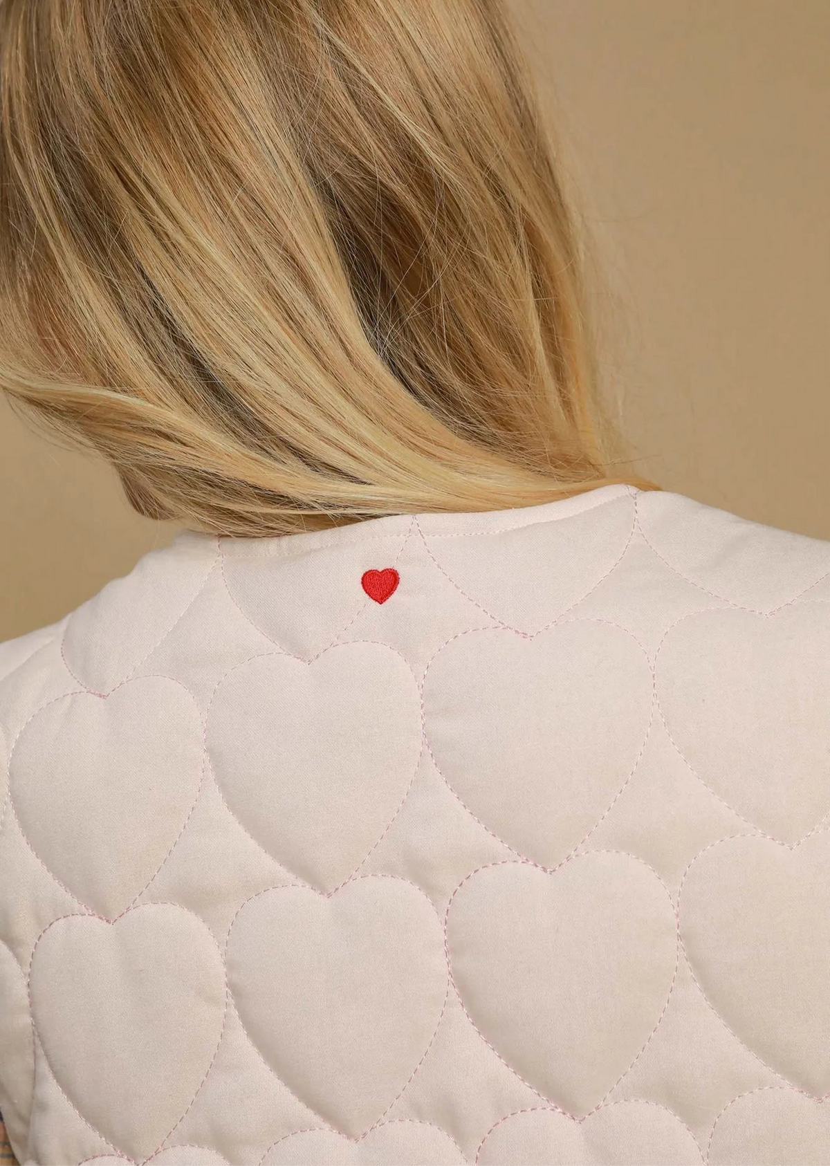 Heart Quilted Tie-Front Vest