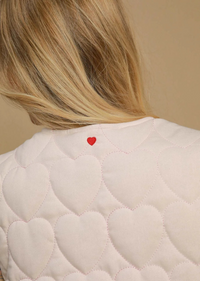 Heart Quilted Tie-Front Vest