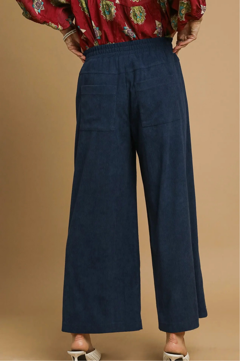 Wide-Leg Corduroy Pants