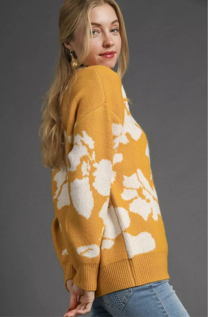 Floral Long Sleeve Sweater