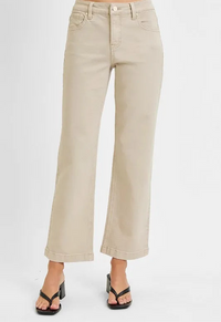 Tummy Control Mid Rise Ankle Straight Jeans