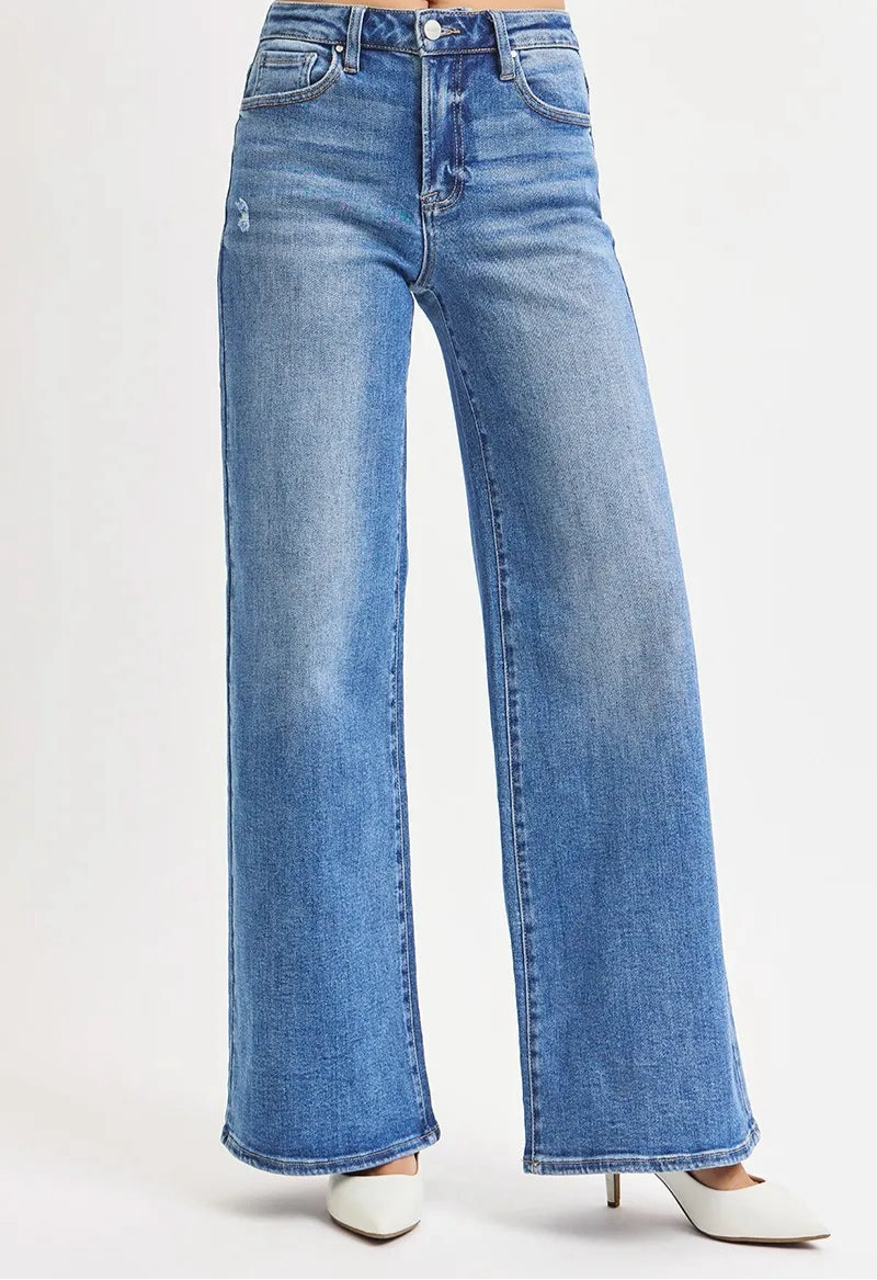 High Rise Wide Leg Jeans