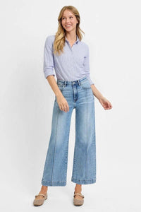High Rise Crop Wide Leg Jeans