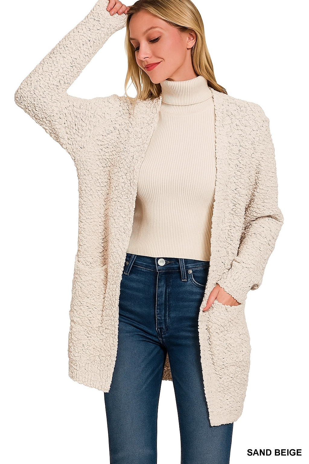 Long Sleeve Sweater Cardigan with Pockets