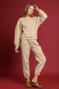Fleece Jogger Pants with Drawstring